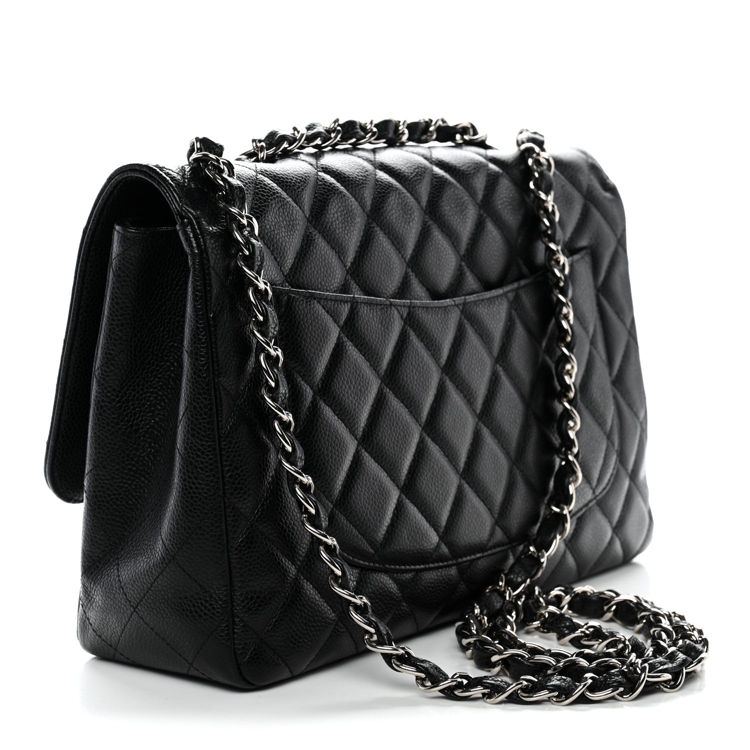 Chanel Caviar Quilted Jumbo Single Flap Black 3 of 11