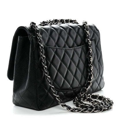 Chanel Caviar Quilted Jumbo Single Flap Black 3 of 11