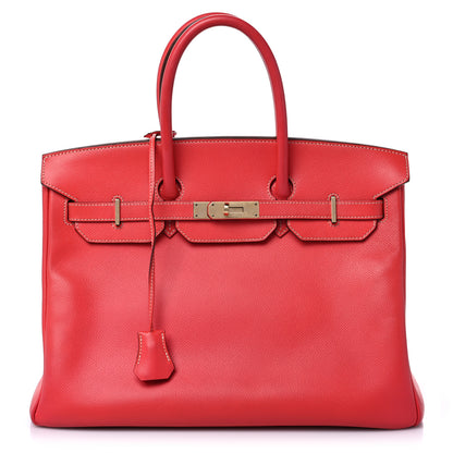 Hermes Epsom Candy Birkin 35 Rose Jaipur Gold 1 of 10