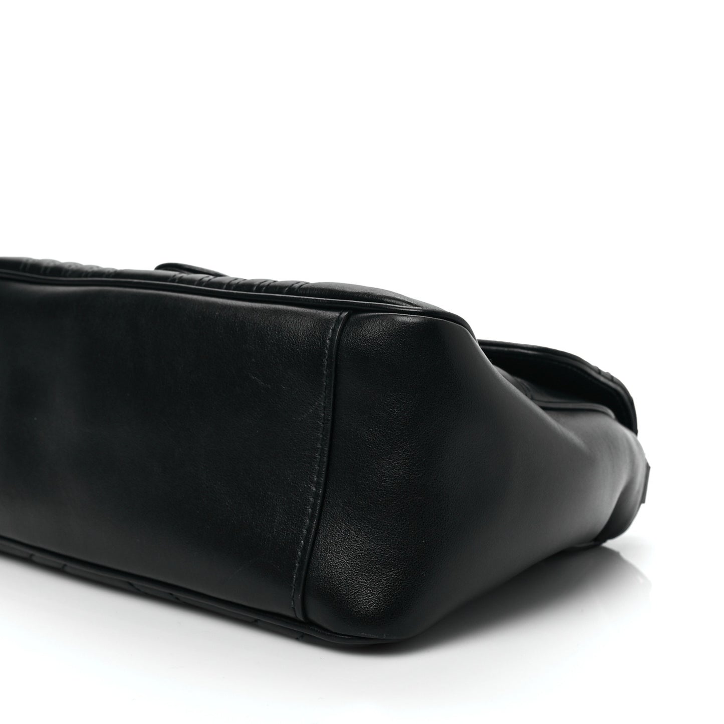 Calfskin Matelasse Small GG Marmont Top Handle Shoulder Bag Black