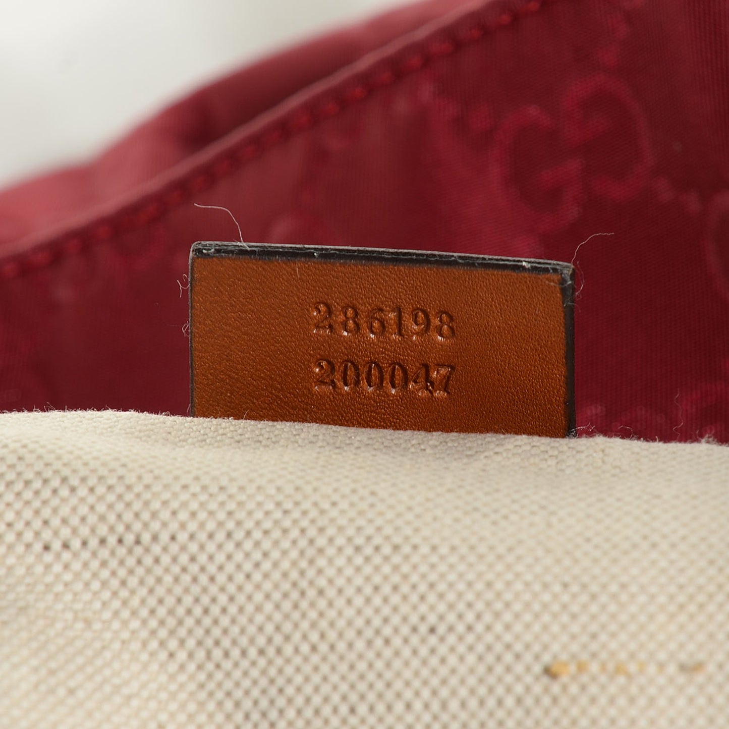Nylon Monogram Large Tote Red