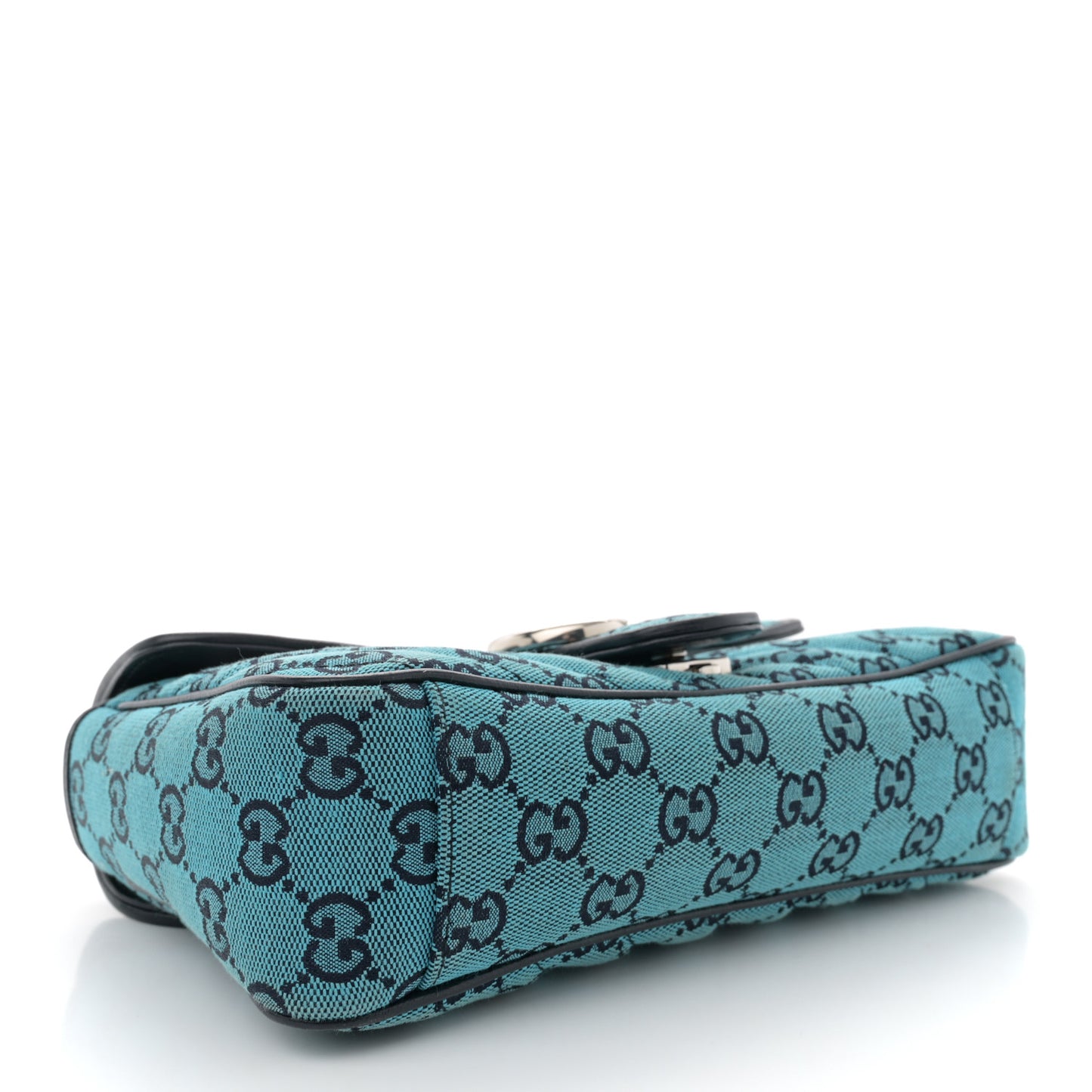 Monogram Multicolor Matelasse Diagonal Small GG Marmont Shoulder Bag Light Blue