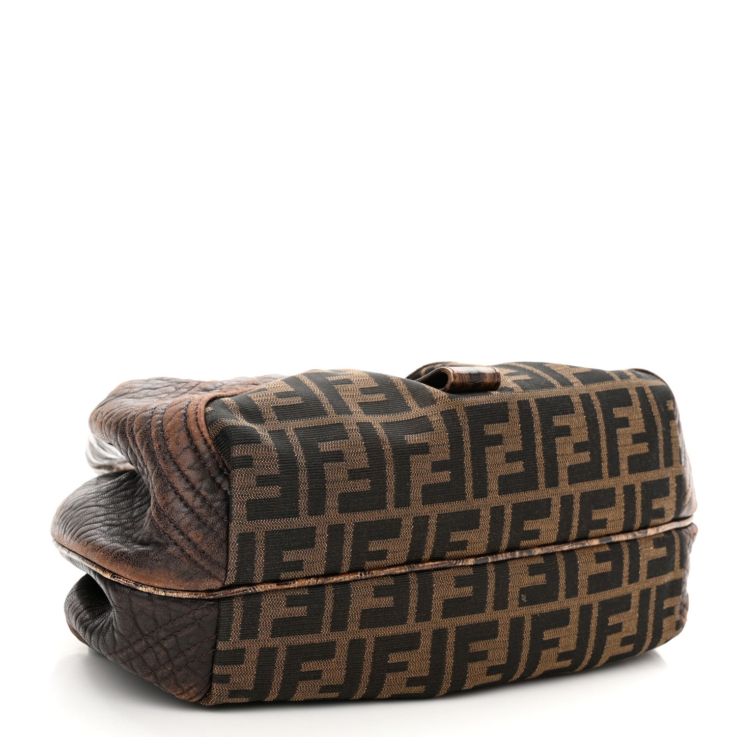 Fendi Zucca Nappa Nuvolata Vitello Tortuga Spy Tobacco Moro 4 of 13