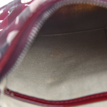 Burberry Nova Check Heart Crossbody Clutch Bag Berry Red 9 of 15