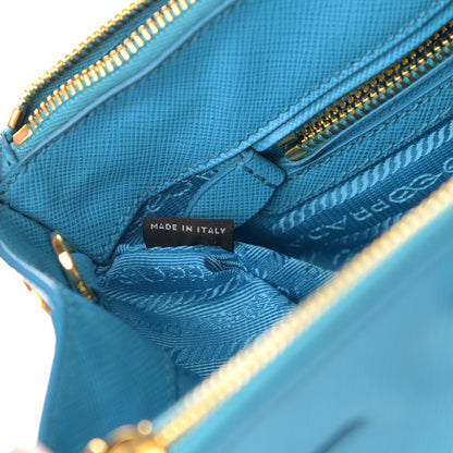 Prada Saffiano Medium Galleria Double Zip Tote Turchese 7 of 15
