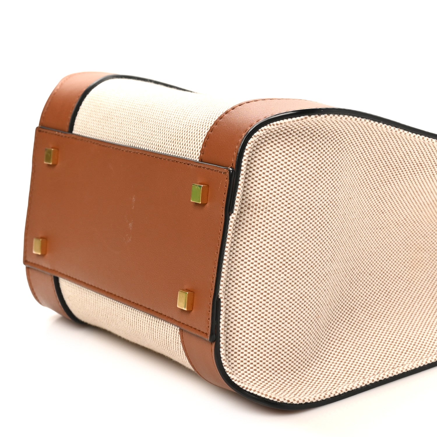 Valentino Garavani Canvas Calfskin Small Vlogo Signature Handbag Beige Selleria 9 of 9