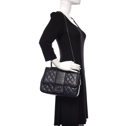 Chanel Lambskin Quilted Elementary Chic Flap Navy 2 of 11