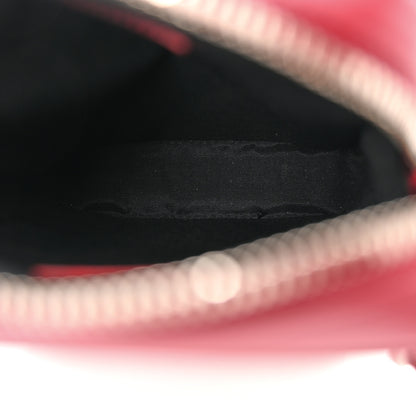 Christian Dior Calfskin Oblique Galaxy Perforated World Tour Messenger Pouch Red White 5 of 10