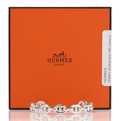 Hermes Sterling Silver MM Chaine d'Ancre Enchainee Cuff Bracelet SH 4 of 4
