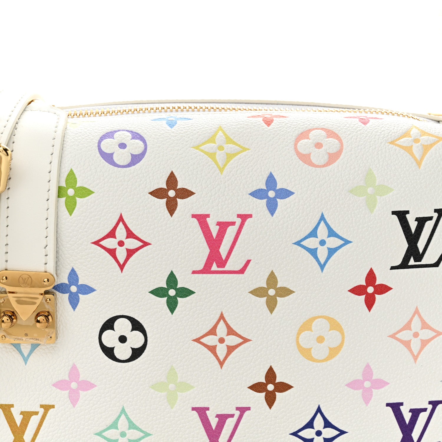 Louis Vuitton LV x TM Cowhide Monogram Multicolor Side Trunk MM White 7 of 9