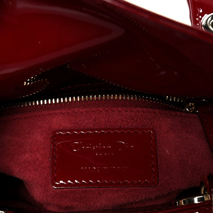 Christian Dior Patent Cannage Mini Lady Dior Red 6 of 11