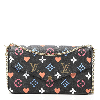 Louis Vuitton Game On Felicie Chain Wallet Black 3 of 12