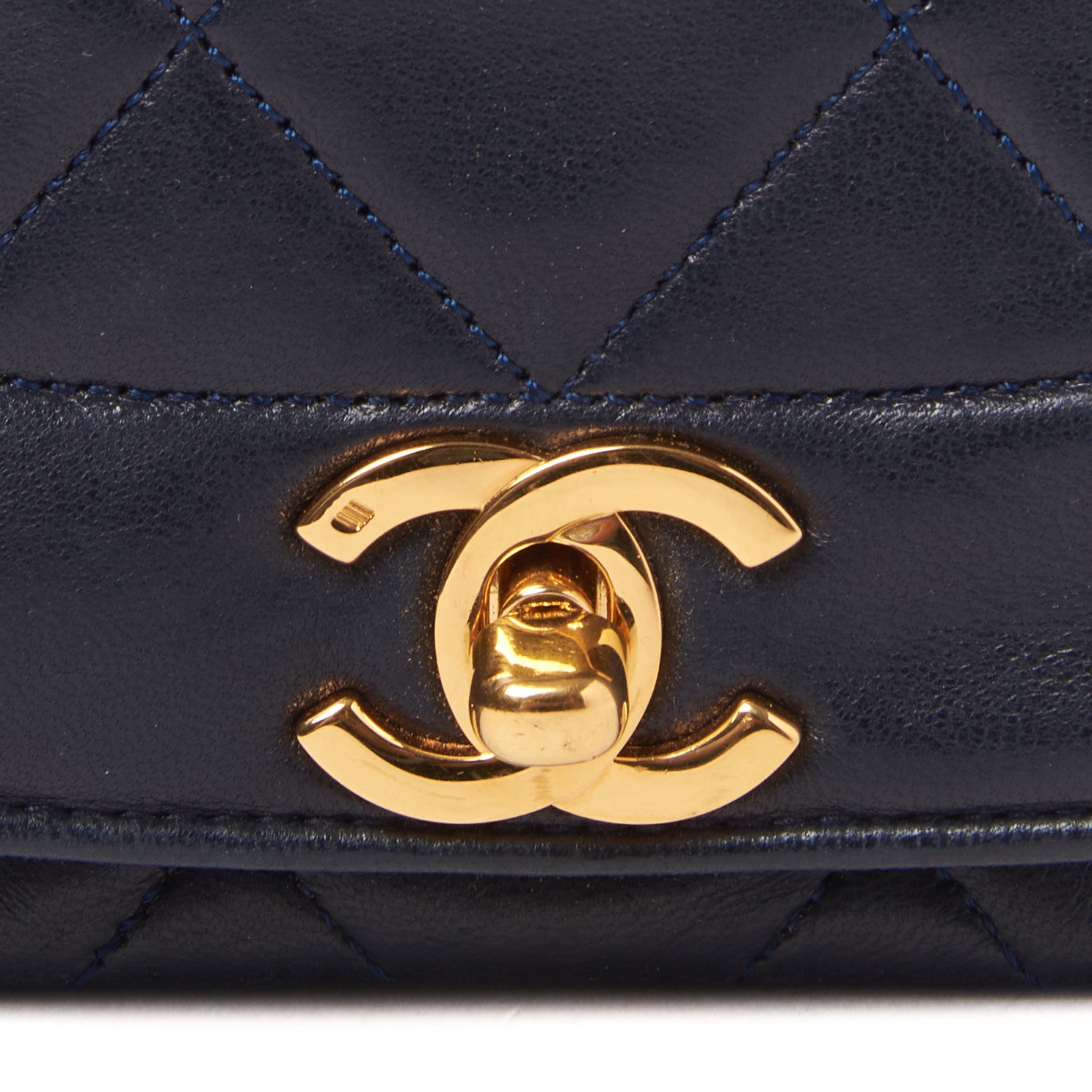 Chanel Lambskin Quilted Medium Single Flap Navy 13 of 13