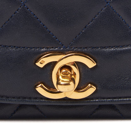 Chanel Lambskin Quilted Medium Single Flap Navy 13 of 13