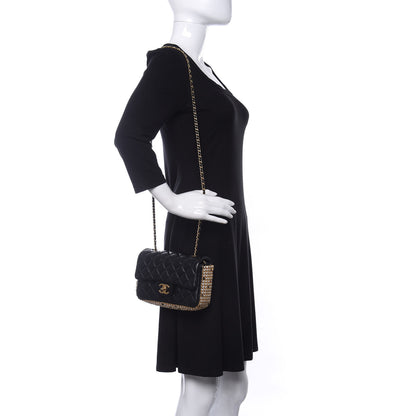 Chanel Lambskin Quilted Mini River of Pearls Flap Bag Black 2 of 10