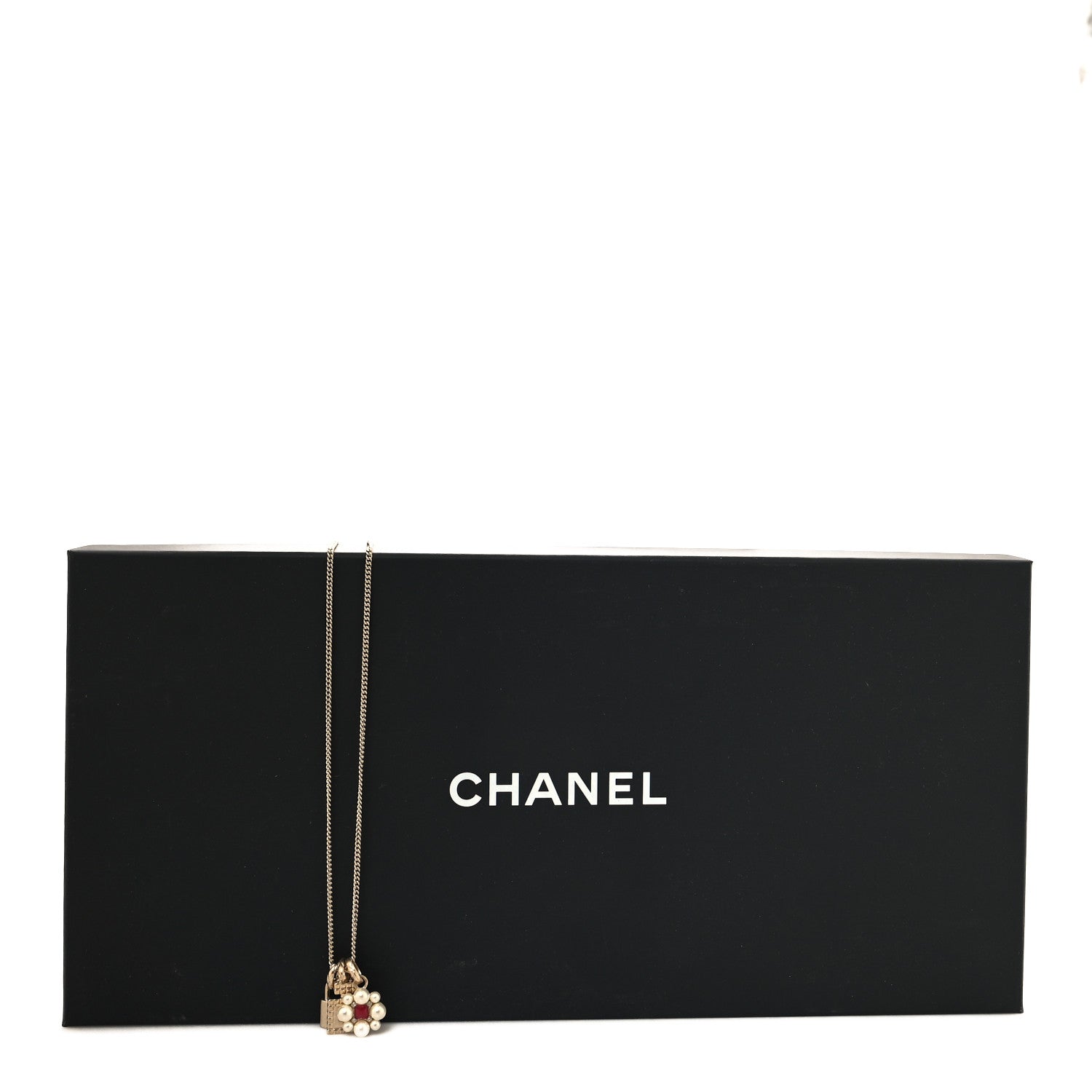 Chanel Metal 3 Charms Necklace Gold 6 of 6