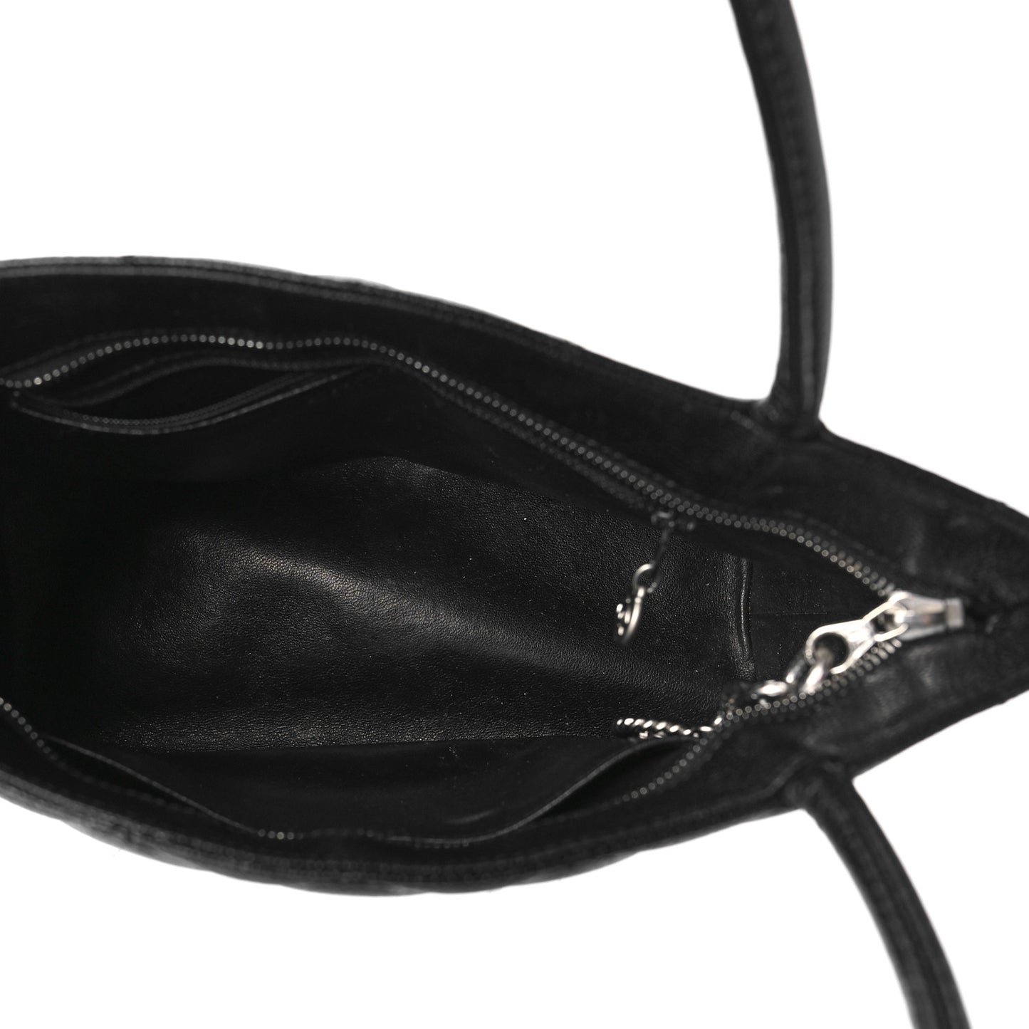 Caviar Quilted Medallion Tote Black