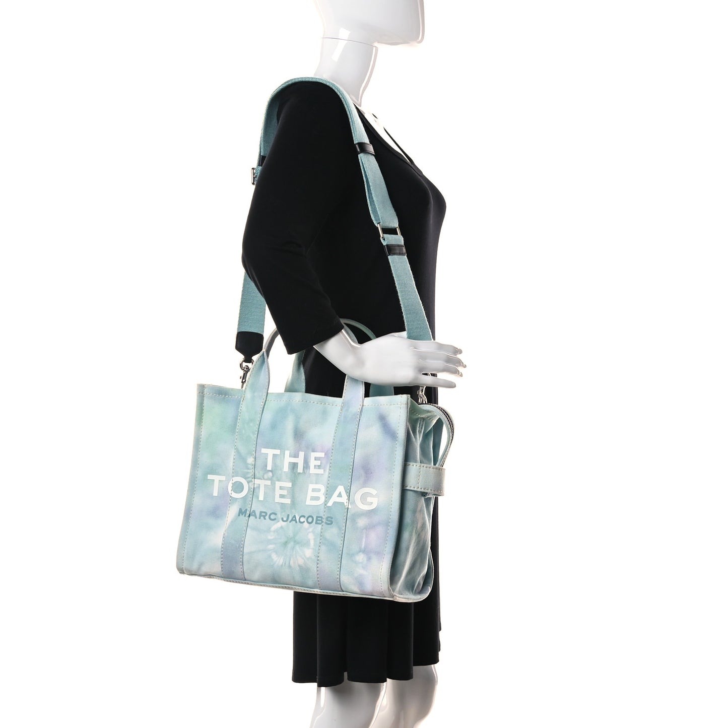 Cotton Canvas Tie Dye Medium The Traveler Tote Bag Blue Multi
