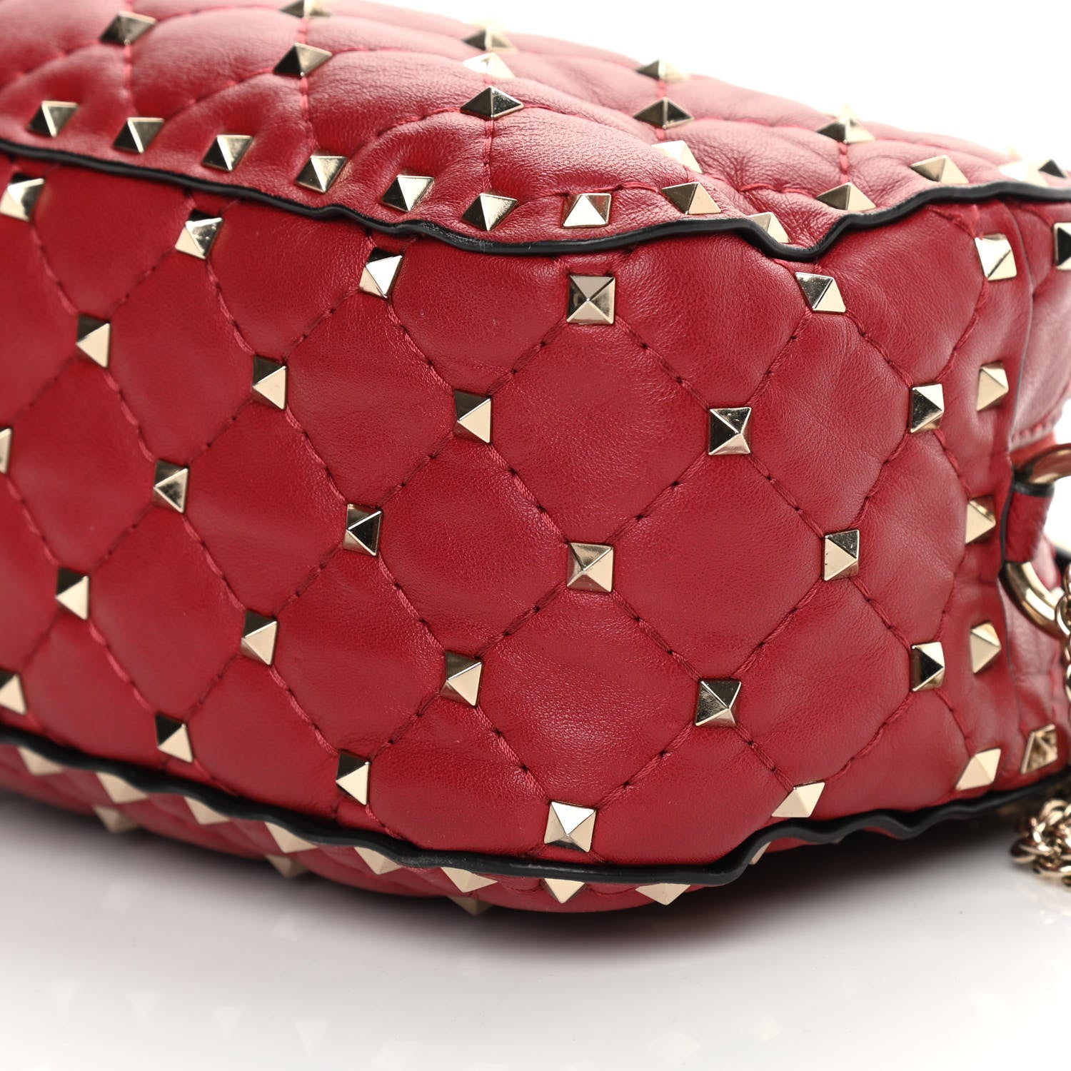Valentino Garavani Nappa Rockstud Spike Camera Bag Rosso Valentino 9 of 10