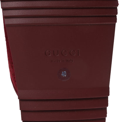 Gucci GG Supreme Monogram Womens Horsebit Slippers 40 Rosso Ancora 7 of 10