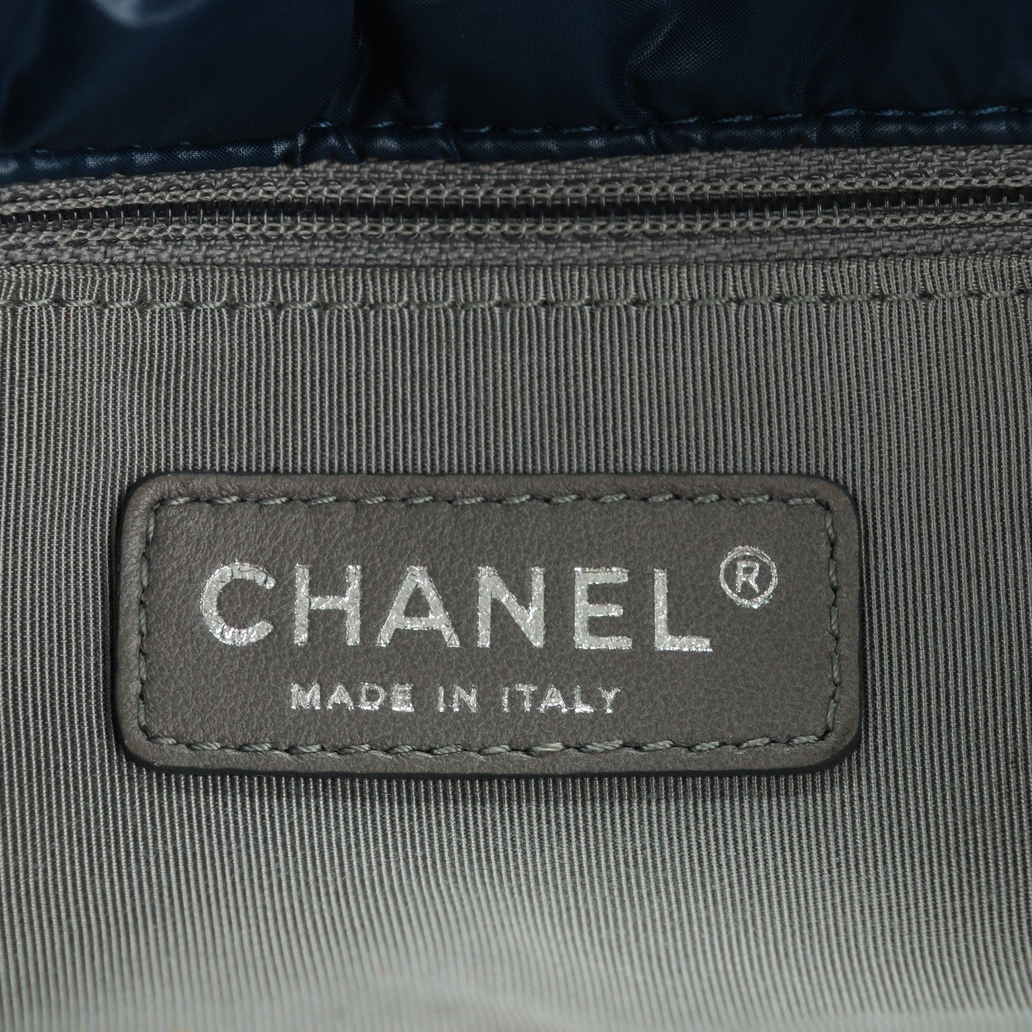 Chanel Nylon Quilted Tweed on Stitch Medium Bubble Flap Blue 7 of 8