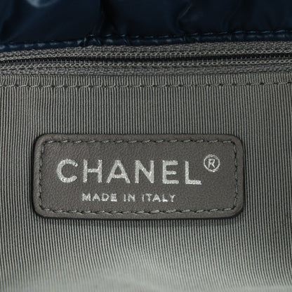 Chanel Nylon Quilted Tweed on Stitch Medium Bubble Flap Blue 7 of 8