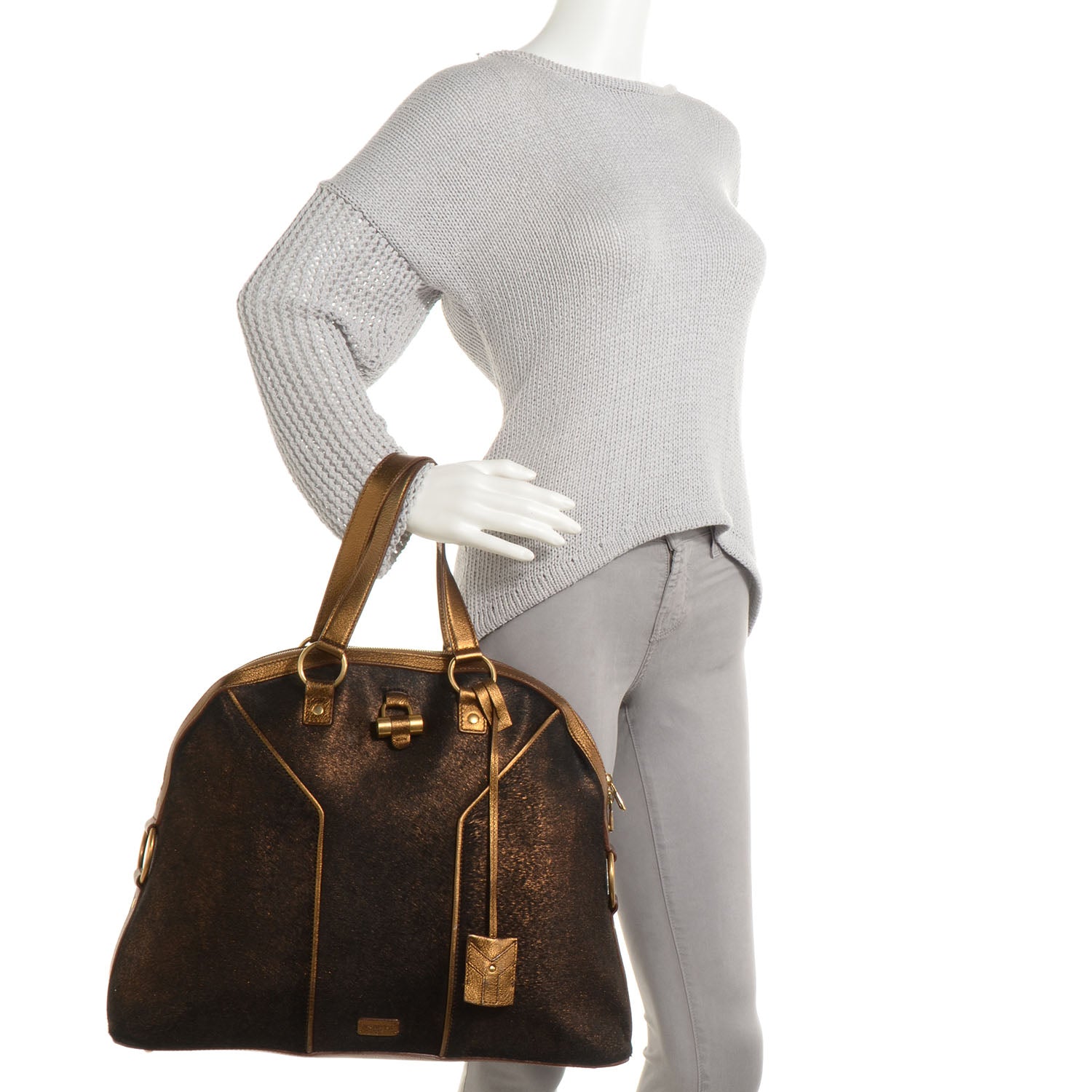 Saint Laurent Pony Hair Oversized Muse Tote 2 of 10