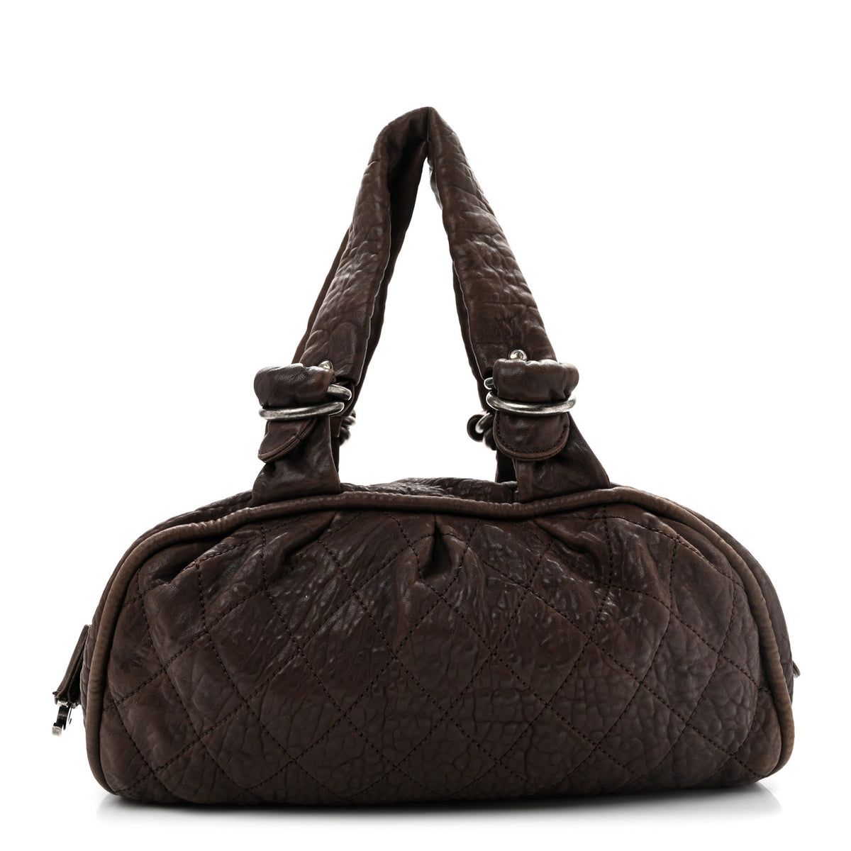 Distressed Lambskin Le Marais Bowler Brown