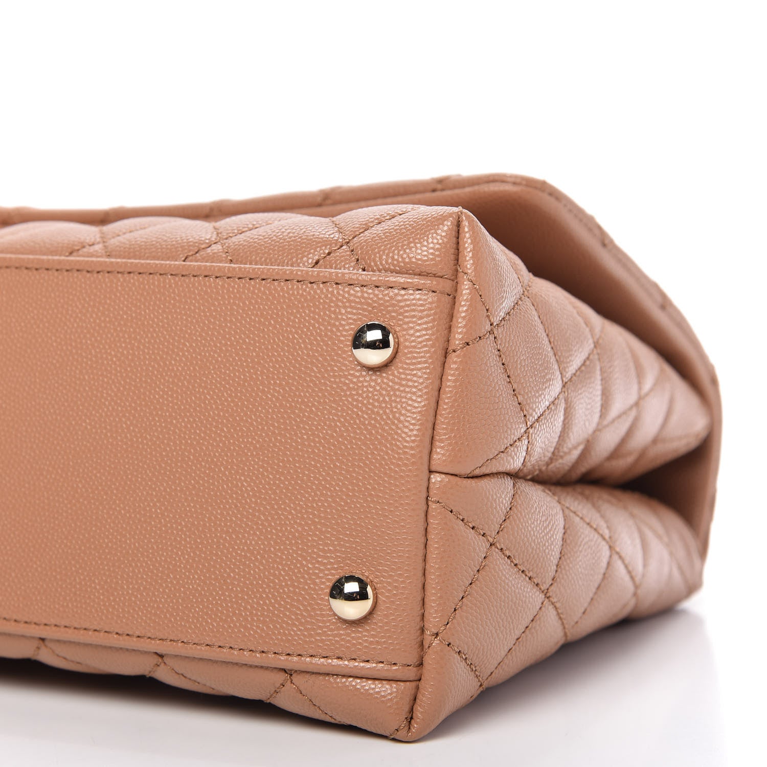 Chanel Caviar Lizard Embossed Quilted Small Coco Handle Flap Brown 6 of 10