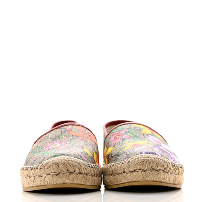 Gucci GG Supreme Monogram Tian Womens Espadrilles 41 Beige Multicolor Red 2 of 8