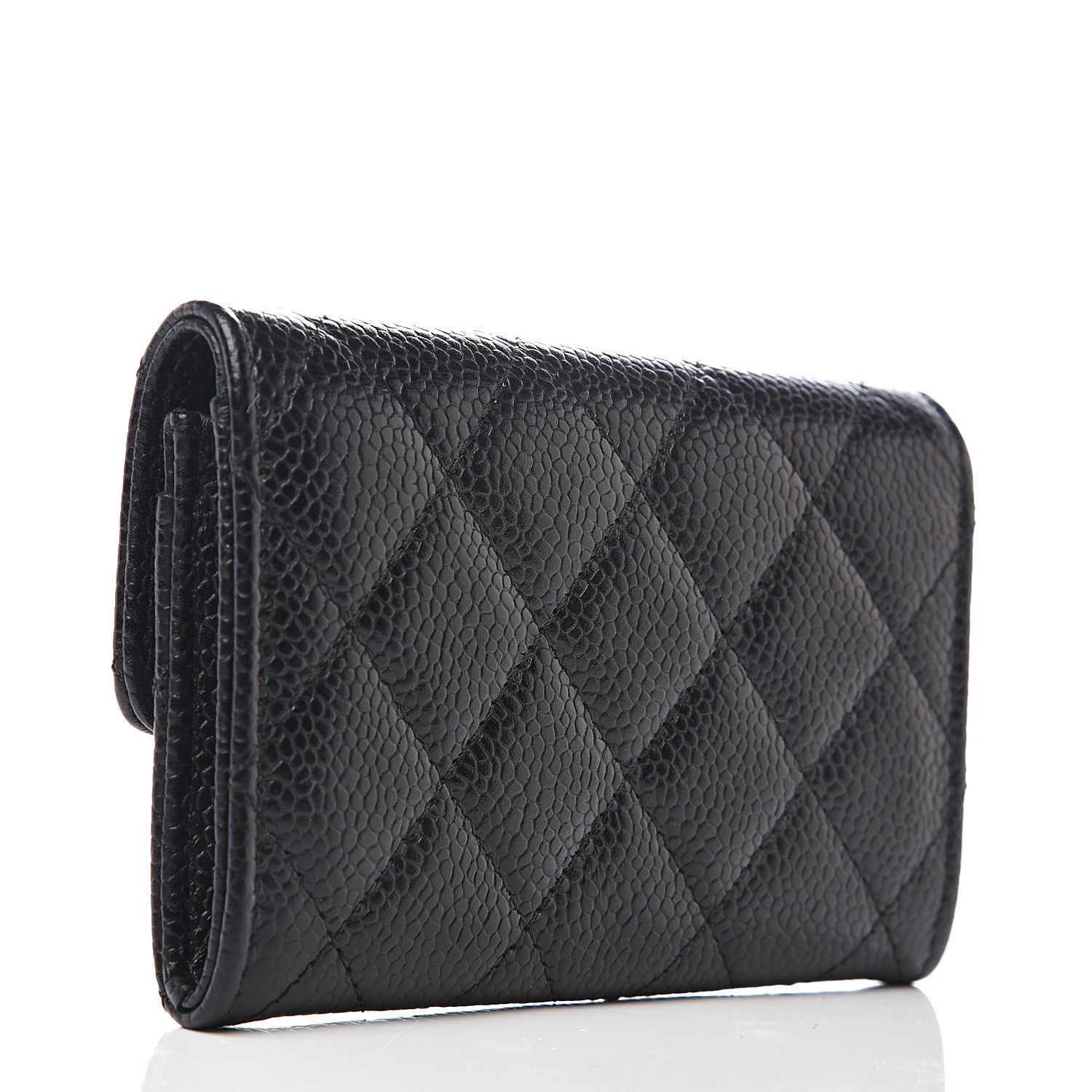 Chanel Caviar Quilted Flap Card Holder Black 2 of 8
