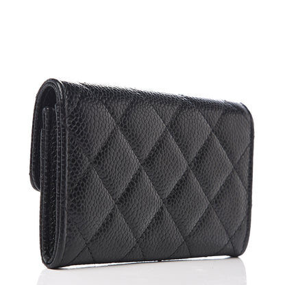 Chanel Caviar Quilted Flap Card Holder Black 2 of 8