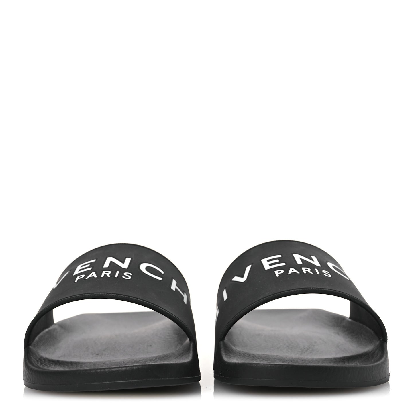 Rubber Logo Pool Slide Sandals 35 Black
