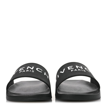 Givenchy Rubber Logo Pool Slide Sandals 35 Black 3 of 11
