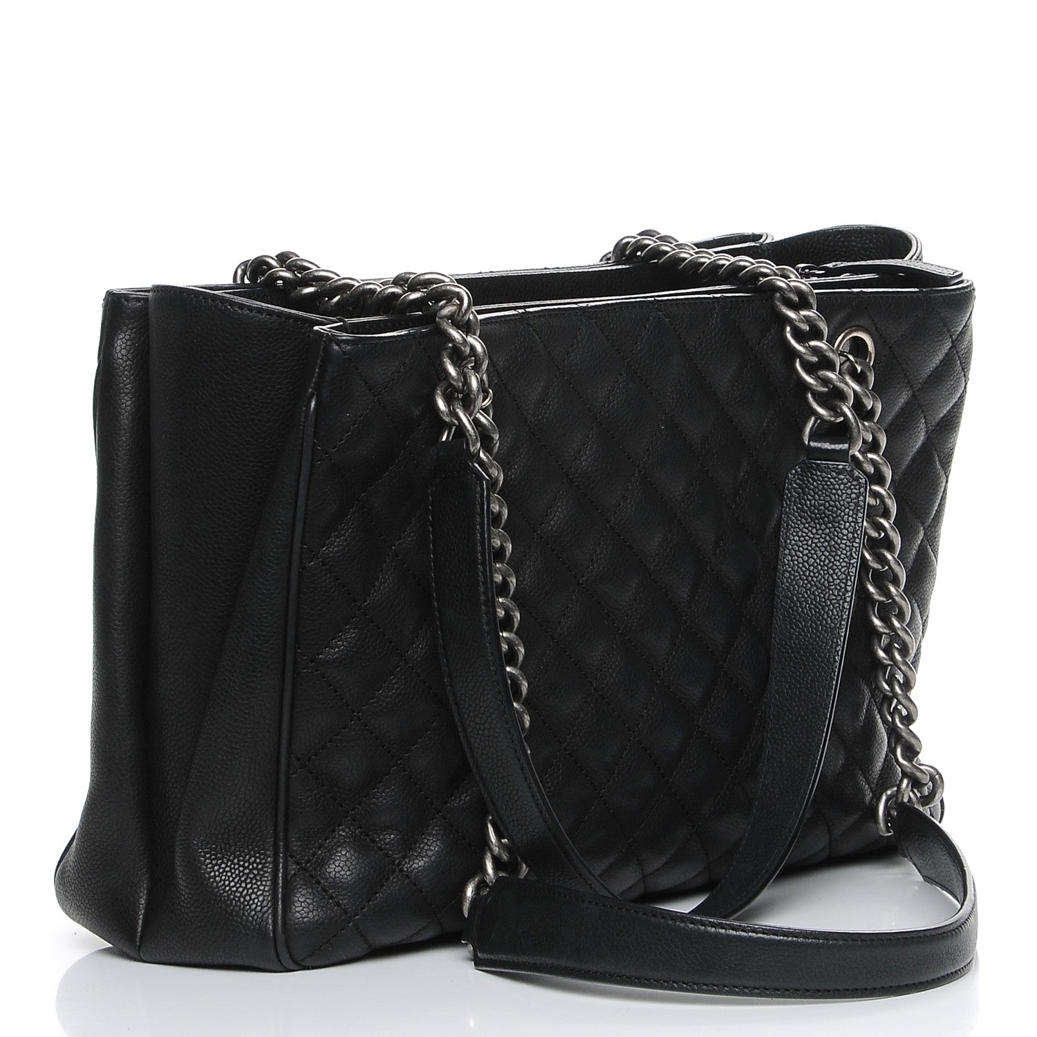 Chanel Caviar Quilted Medium Rock In Rome Tote Black 4 of 9