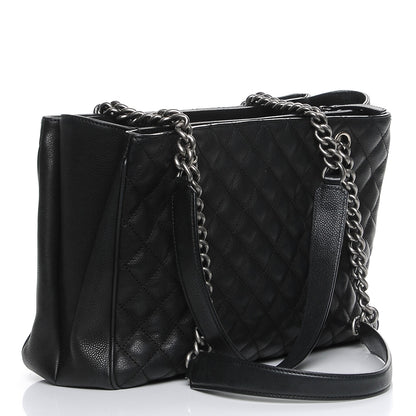 Chanel Caviar Quilted Medium Rock In Rome Tote Black 4 of 9