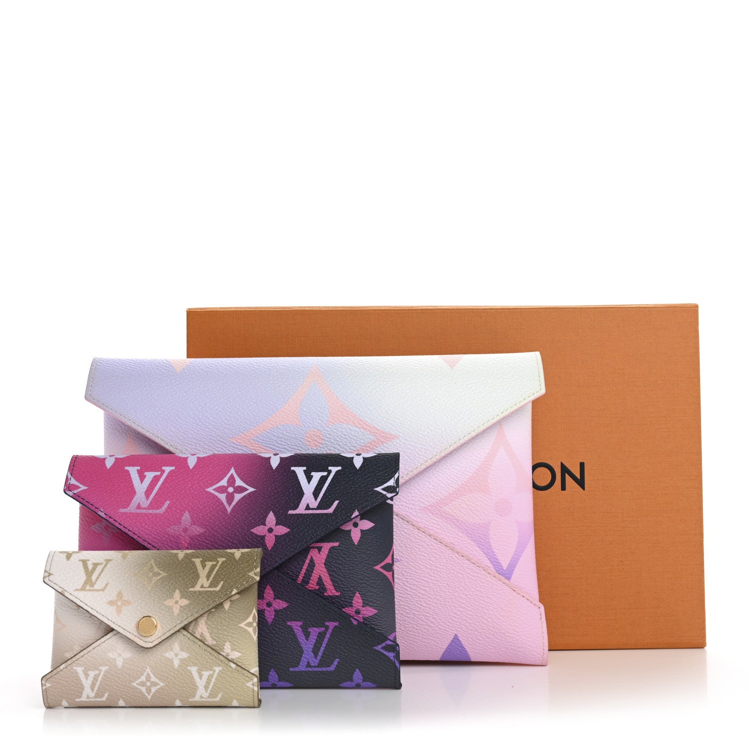 Louis Vuitton Monogram Giant Spring in the City Kirigami Pochette Set Sunrise Pastel Midnight Fuchsia Sunset Kaki 11 of 11