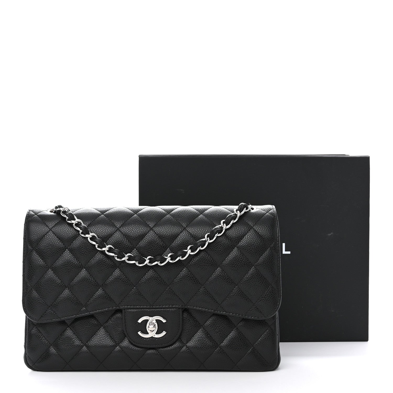Chanel Caviar Quilted Jumbo Double Flap Black 12 of 12