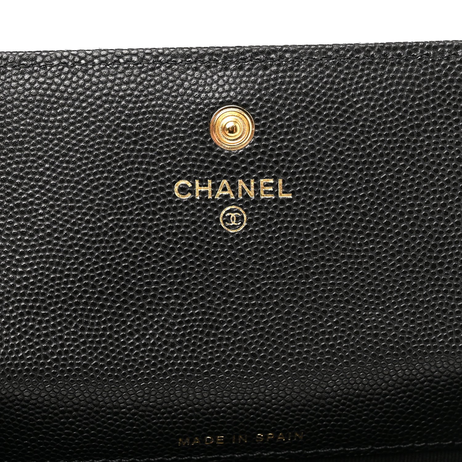Chanel Caviar Quilted Enamel Coco Casino Flap Card Holder Wallet Black 6 of 9