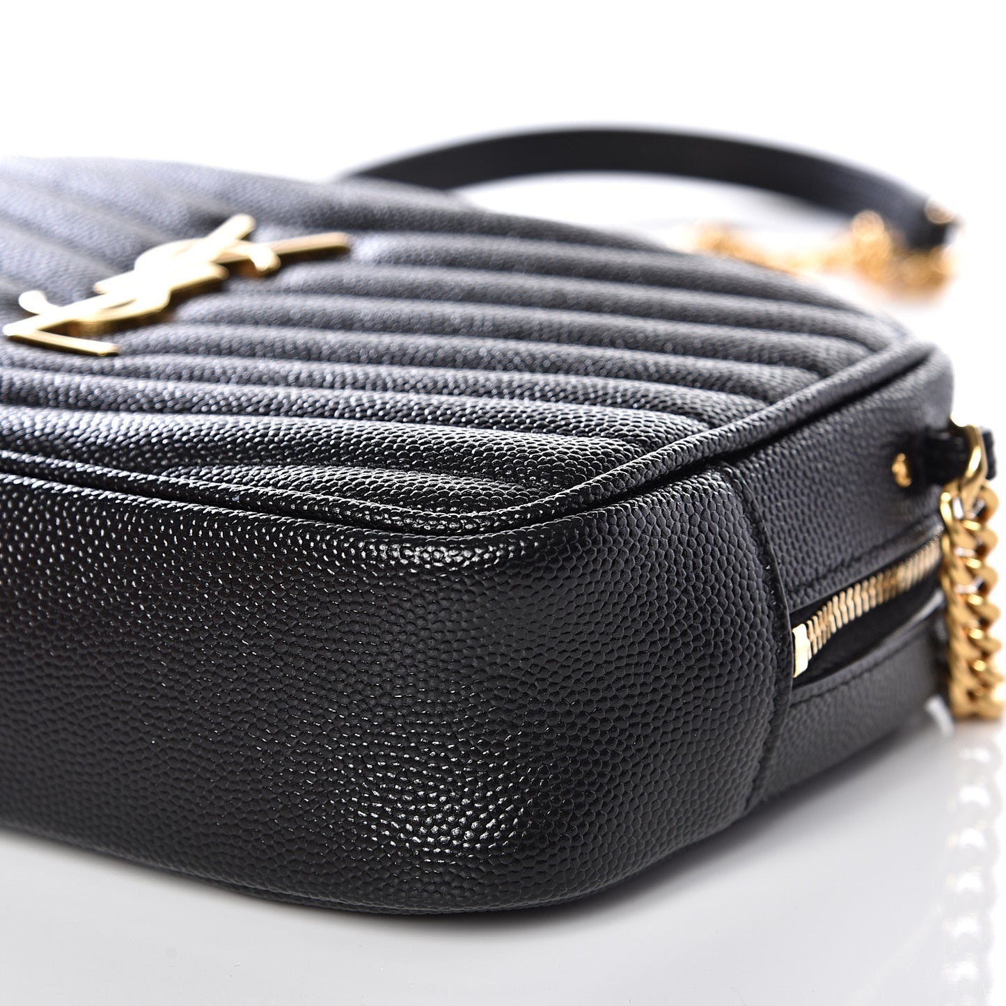Grain De Poudre Matelasse Monogram Mini Lou Camera Bag Black