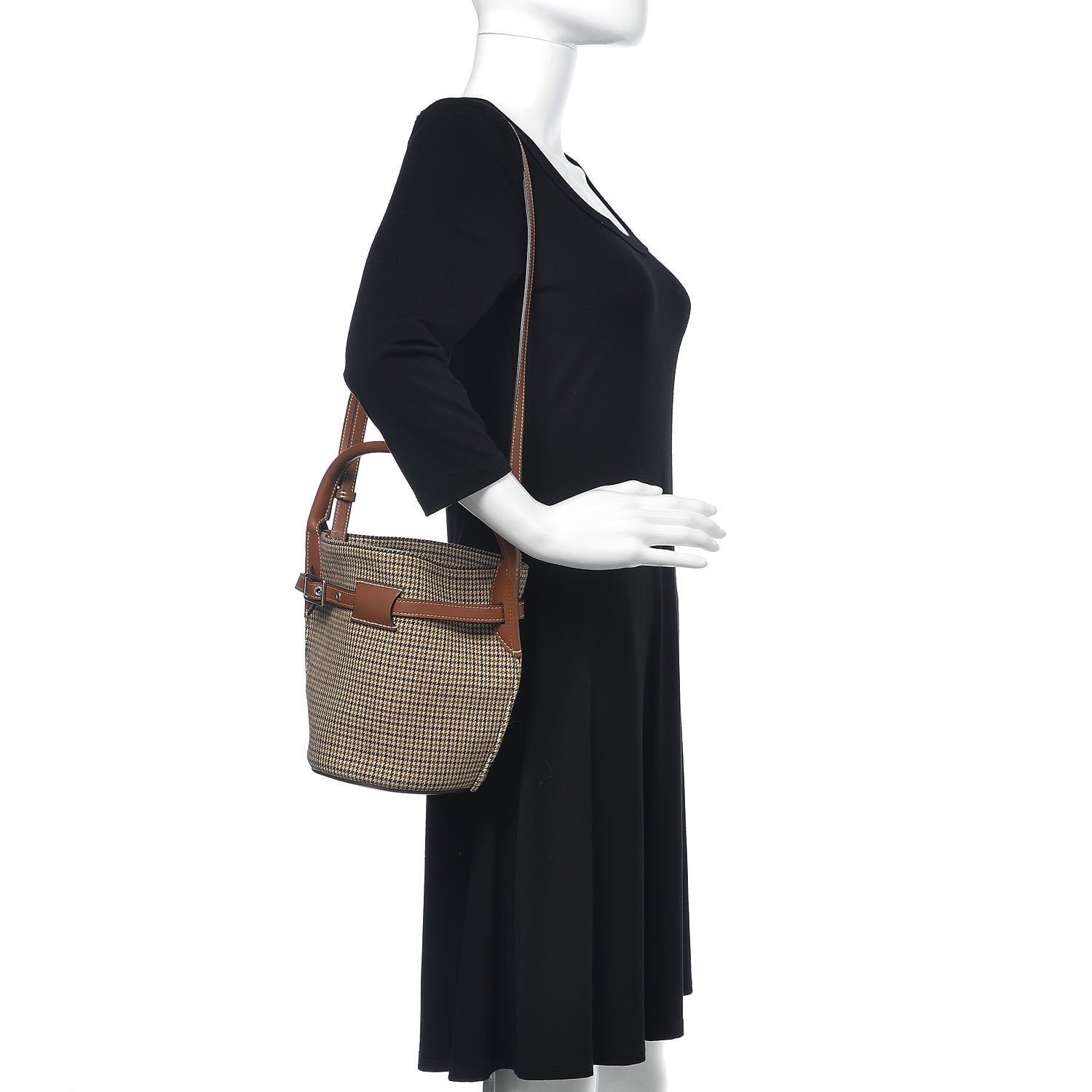 Celine Smooth Calfskin Tweed Nano Big Bag Bucket Tan 2 of 10