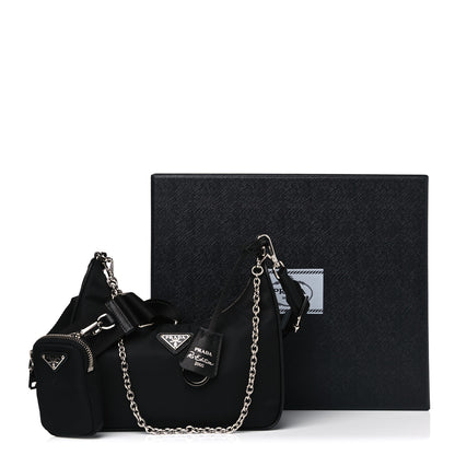 Prada Nylon Re-Edition 2005 Shoulder Bag Black 13 of 14