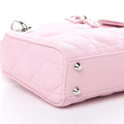 Christian Dior Grained Calfskin Cannage Nano Lady Dior Rose Clair 7 of 10