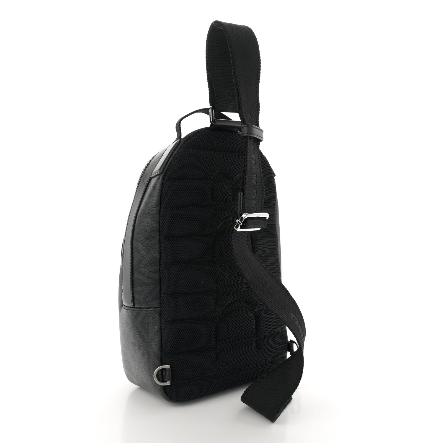 Christian Dior Coated Canvas CD Diamond Mini Rider Backpack Black 3 of 12