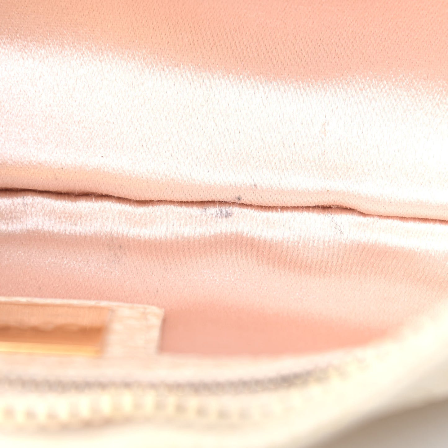 Metallic Calfskin Printed Mini Baguette Gold