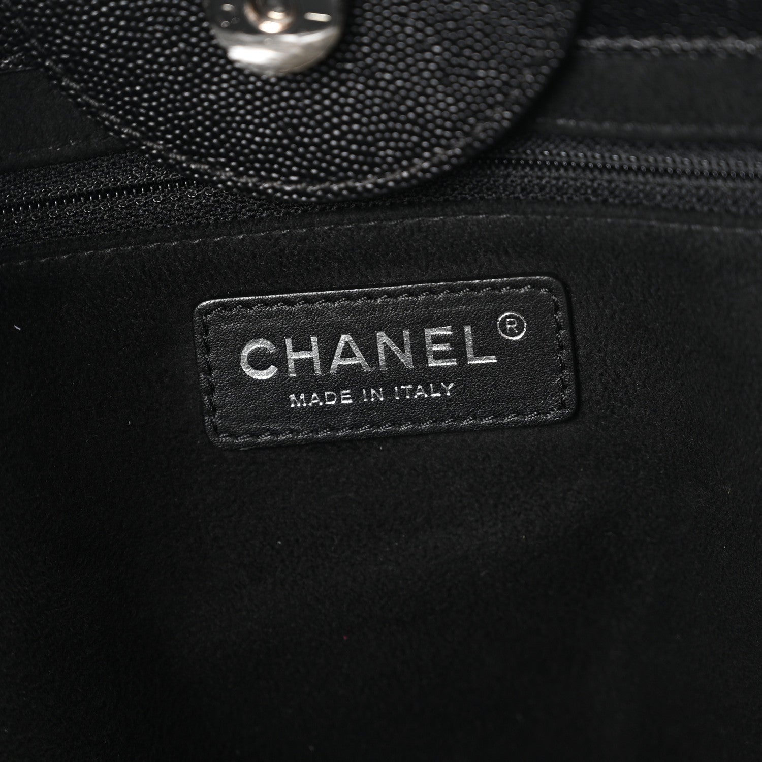Chanel Caviar Extra Large Studded Deauville Tote Black 6 of 12