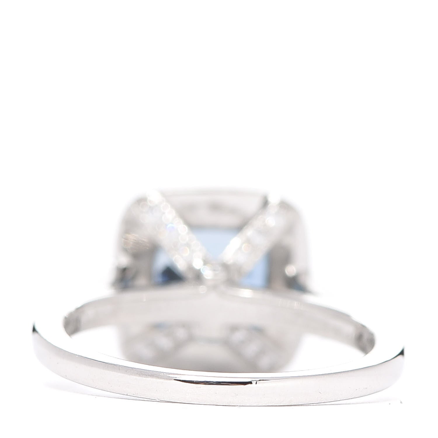 Tiffany Platinum Diamond Aquamarine Legacy Ring 50 5.5 4 of 7