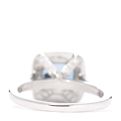 Tiffany Platinum Diamond Aquamarine Legacy Ring 50 5.5 4 of 7