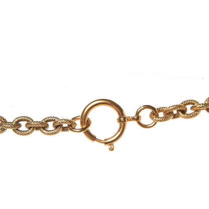 Chanel Textured Etruscan CC Tassel Necklace Gold 5 of 5