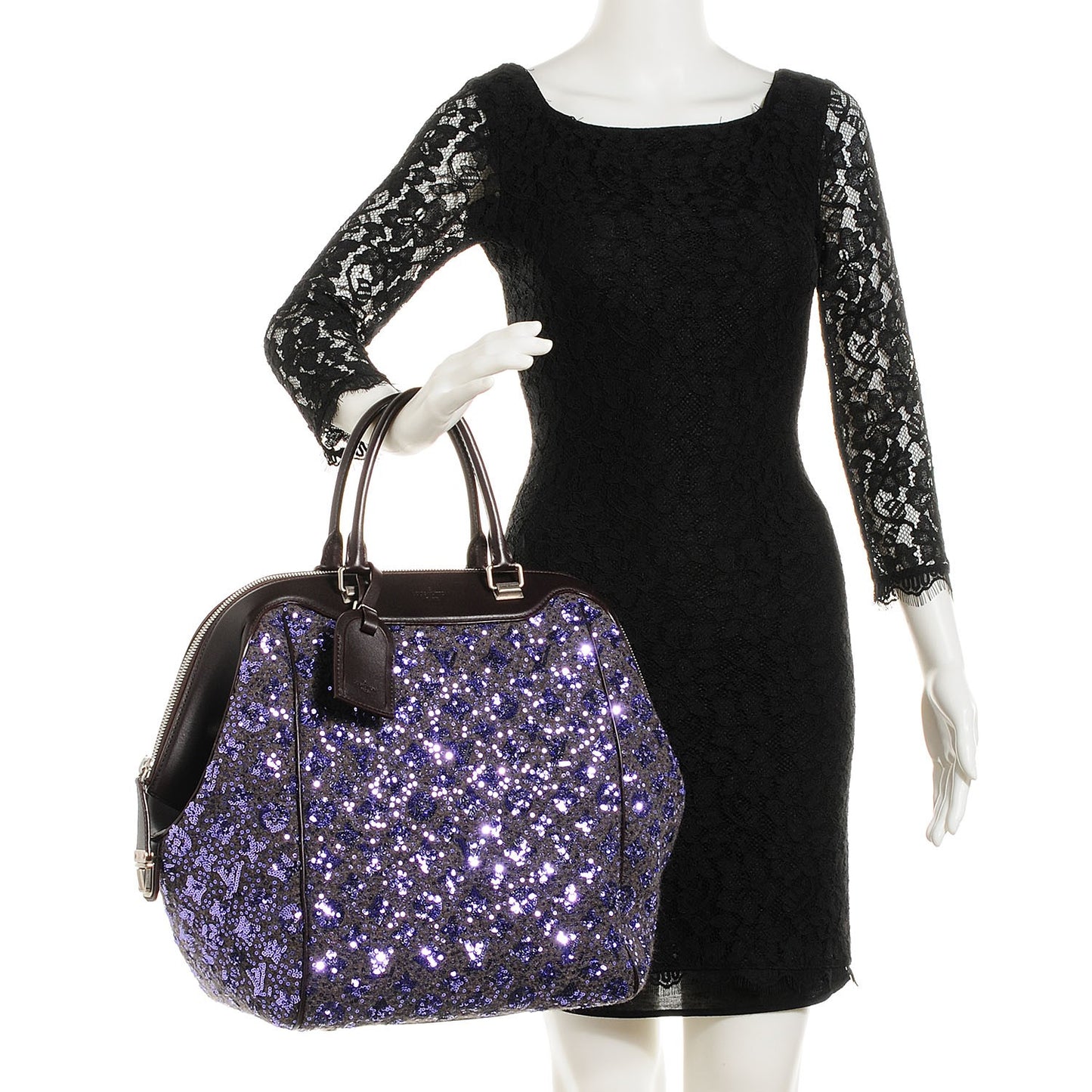 Sequin Monogram Sunshine Express North South Purple